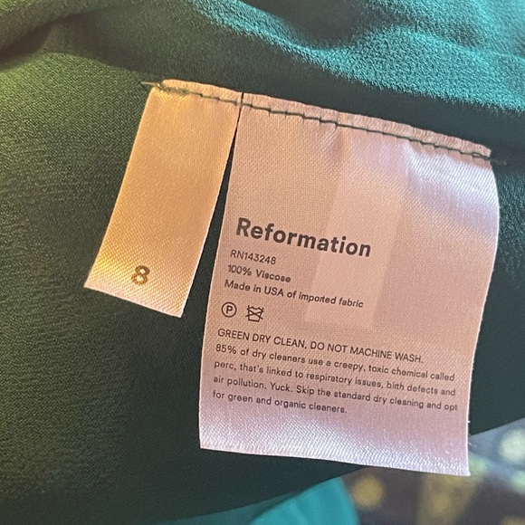 Reformation Green Floral Midi Dress - Picture 9 of 9